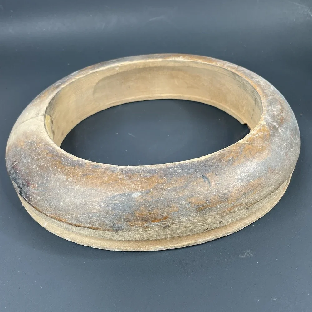 Vintage Unmarked Wood Hat Block Millinery Hatters Brim Mold Form 7 5/8 708